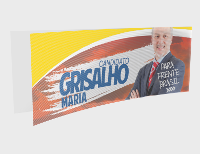 Adesivo Político Perfurado 60x40cm - 4x0 - 100 unid