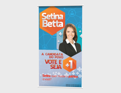 Banner Político 280g 60x90cm - 4x0 - 50 unid