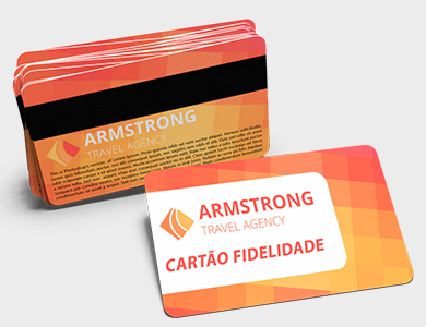 Cartão Fidelidade com Arte Única em PVC 0,76mm Cristal Frente e Verso Fosco 8,5x5,4cm - 4x0 - 100 unid