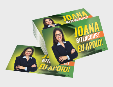 Cartão de Visita Político Couchê 250g Verniz Total Frente 9x5cm - 4x1 - 3000 unid