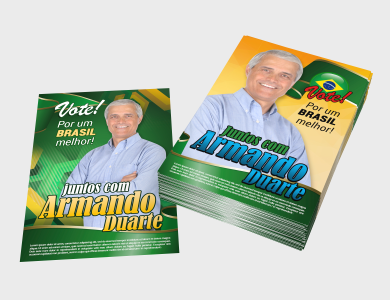 Cartaz Político Couchê 90g Sem Verniz 30x42cm - 4x4 - 30000 unid
