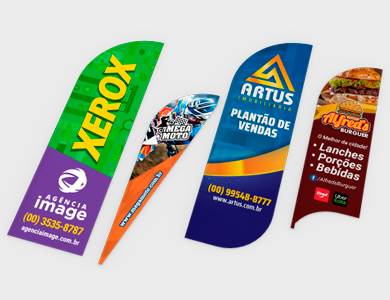 Bandeira para Wind Banner Tecido Helanca 75x200cm - 4x4 - 1 unid