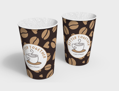 Copo de Papel Biodegradável 440ml Sem Verniz 8,5x11cm - 4x0 - 250 unid
