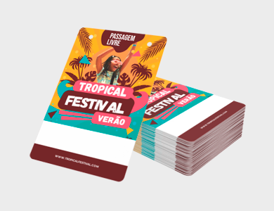 Credencial com Dois Furos Supremo 300g Sem Verniz 10x15 cm - 4x4 - 500 unid