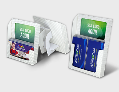 Display Porta-Cartão Formato Vertical 10,6x15x1,7cm - 4x0 - 100 unid