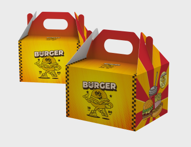 Embalagem Kit Lanche Supremo 300g sem Película Antigordura 15x10x13cm - 4x0 - 250 unid