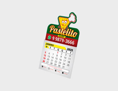 Ímã de Geladeira com Faca Personalizada e Bloco Calendário 2025 Supremo 4x5cm - 4x0 - 10000 unid