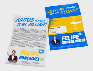 Mala Direta Política Couchê 120g Sem Verniz 21x29,7cm - 4x4 - 1000 unid