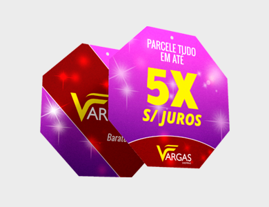 Móbile Octagonal Grande PVC 0,3 mm Verniz Frente e Verso 47x47 cm - 4x4 - 5 unid