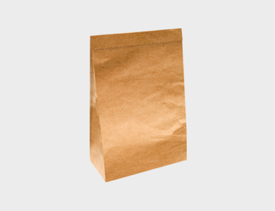 Saco para Delivery Sem Impressão Médio até 10kg Papel Kraft 21x36x10cm - Sem Impressão - 100 unid