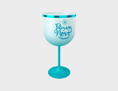 Taça de GIN Degradê com Borda Metalizada 650ml - 1 Cor de Impressão - 1x1 - 250 unid