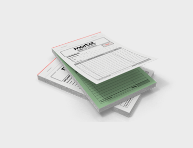 Bloco/Talão Numerado Autocopiativo com 2 vias 7x10cm - 1x0 - 50 unid