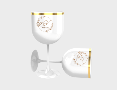 Taça de GIN com Borda Metalizada 650ml - 1 Cor de Impressão - 1x0 - 250 unid