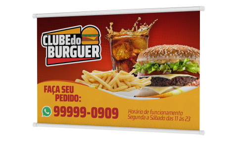 Banner com Bastão Largo 280g 60x90cm - 4x0 - 250 unid