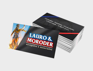 Cartão de Visita Ultra Premium com 4 Cantos Arredondados Couchê 700g Laminação Fosca 9x5cm - 4x4 - 100 unid